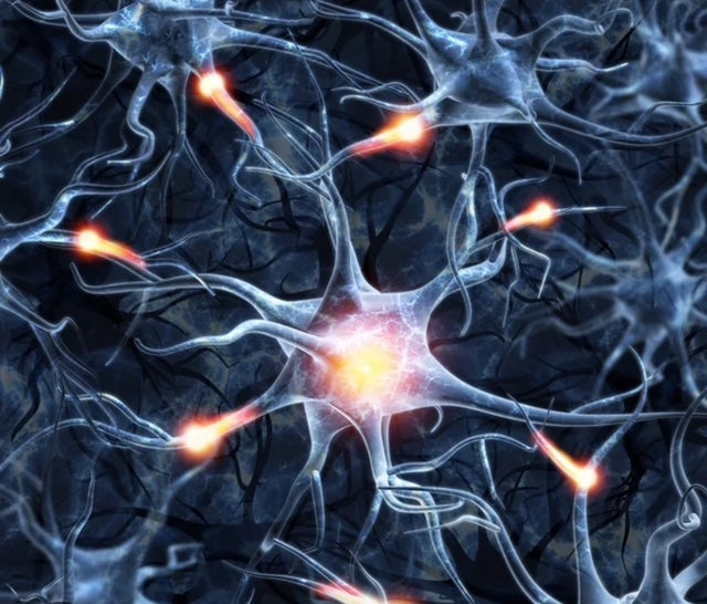 an image showing neurotransmitters firing after a ketamine treatment