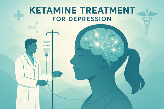 A doctor administering ketamine of mental health issues